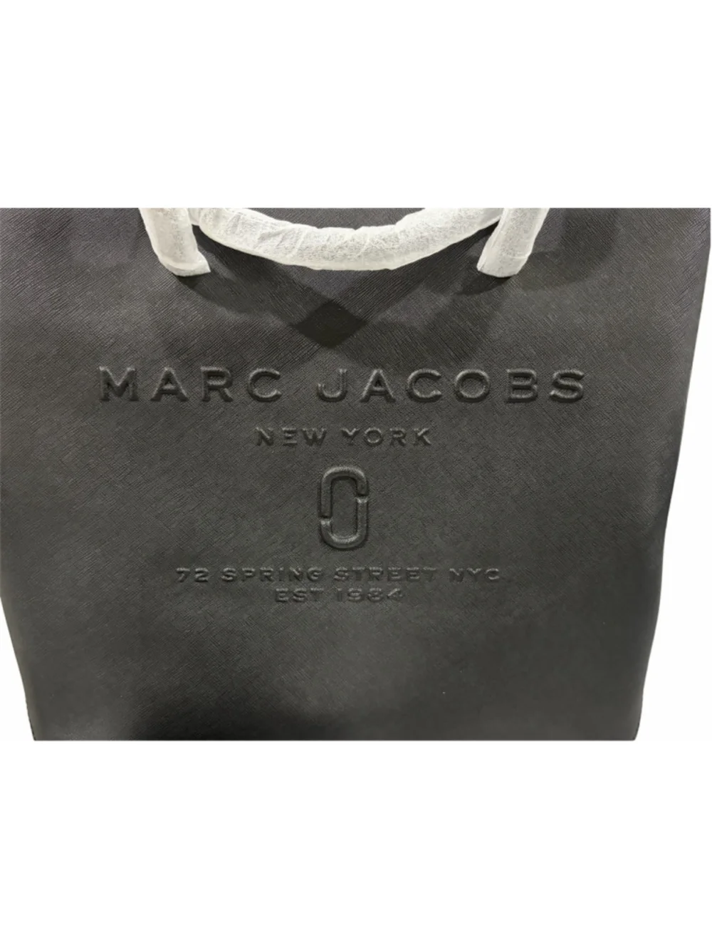 NWT Marc Jacobs Logo Shopper East-West Tote Bag in Black